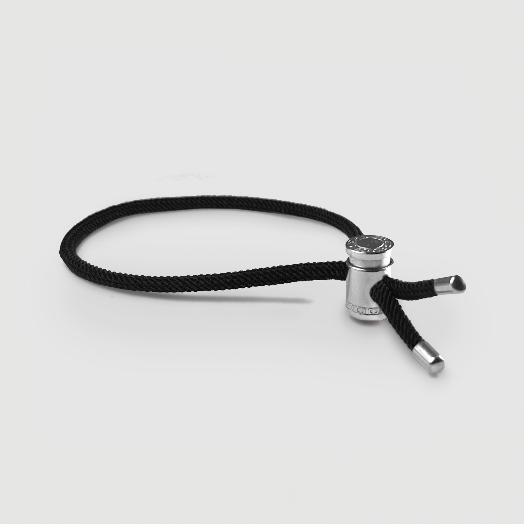 PULSEIRA BLACK CORD TOGGLE (PRATA)