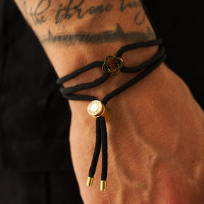 PULSEIRA BLACK CORD (OURO)