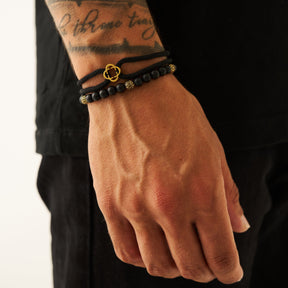 PULSEIRA BLACK CORD (OURO)