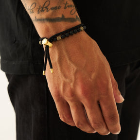 PULSEIRA BLACK CORD TOGGLE (OURO)